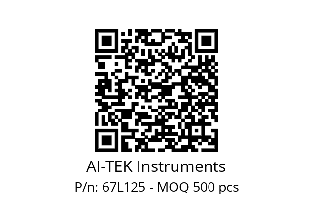   AI-TEK Instruments 67L125 - MOQ 500 pcs