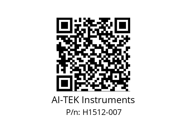   AI-TEK Instruments H1512-007