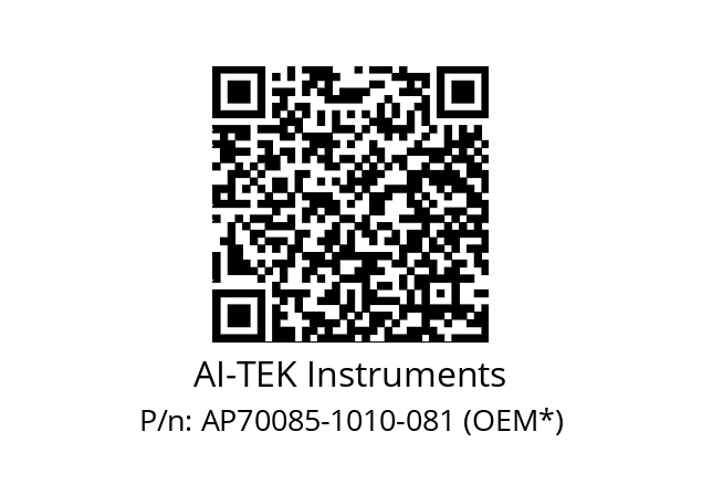   AI-TEK Instruments AP70085-1010-081 (OEM*)