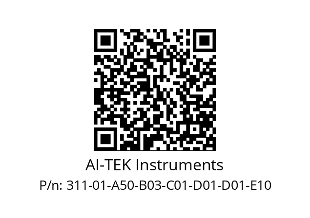   AI-TEK Instruments 311-01-A50-B03-C01-D01-D01-E10