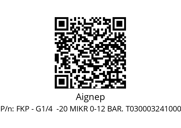   Aignep FKP - G1/4  -20 MIKR 0-12 BAR. T030003241000