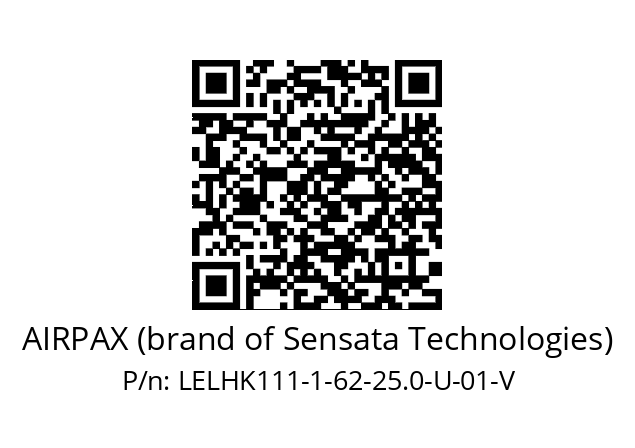   AIRPAX (brand of Sensata Technologies) LELHK111-1-62-25.0-U-01-V