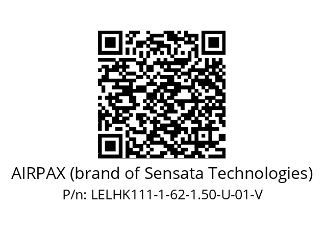   AIRPAX (brand of Sensata Technologies) LELHK111-1-62-1.50-U-01-V