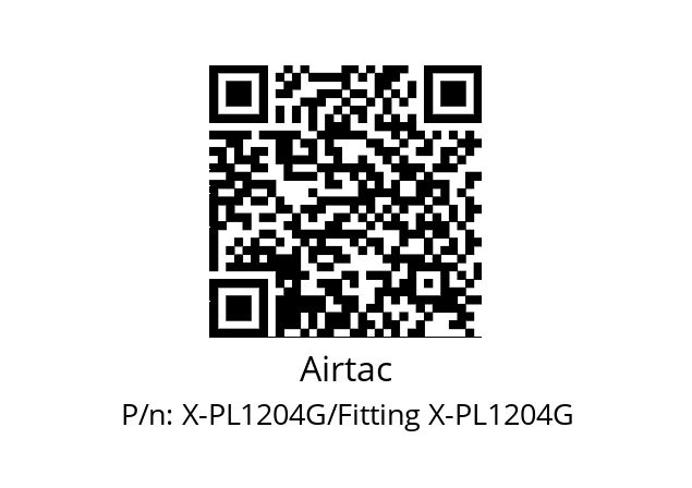   Airtac X-PL1204G/Fitting X-PL1204G