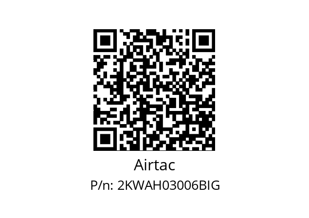  2KWAH030-06-B-I Airtac 2KWAH03006BIG