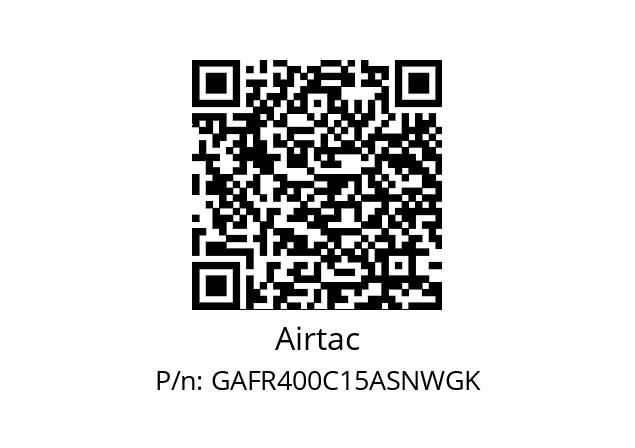  F&R GAFR400C15-A-S-N-K 5μ Airtac GAFR400C15ASNWGK