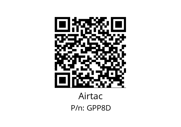  Plug Φ8 (black) Airtac GPP8D