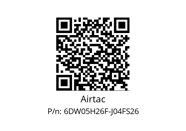   Airtac 6DW05H26F-J04FS26