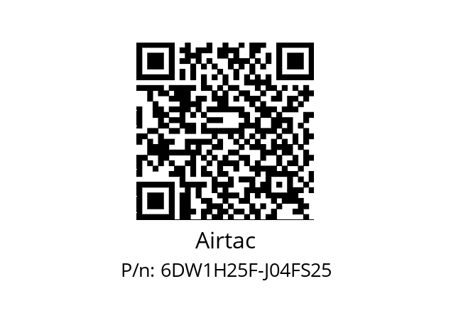   Airtac 6DW1H25F-J04FS25