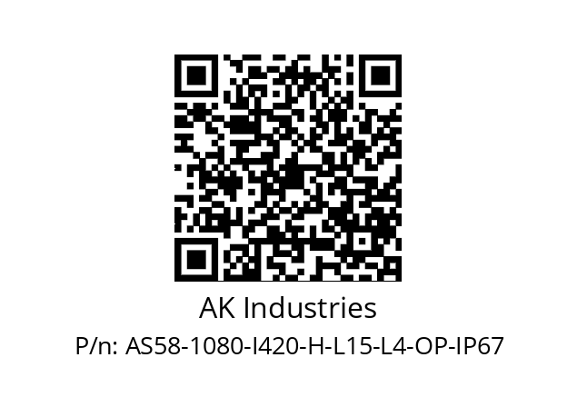   AK Industries AS58-1080-I420-H-L15-L4-OP-IP67