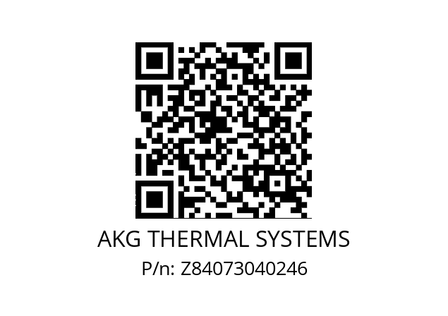   AKG THERMAL SYSTEMS Z84073040246