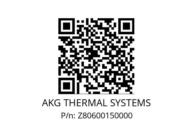   AKG THERMAL SYSTEMS Z80600150000