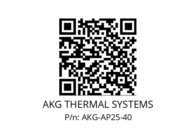   AKG THERMAL SYSTEMS AKG-AP25-40