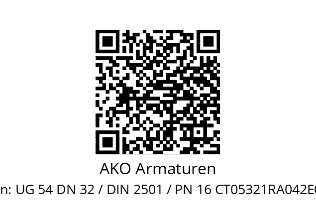   AKO Armaturen UG 54 DN 32 / DIN 2501 / PN 16 CT05321RA042E00