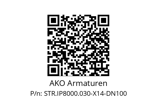   AKO Armaturen STR.IP8000.030-X14-DN100