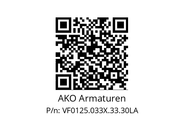   AKO Armaturen VF0125.033X.33.30LA