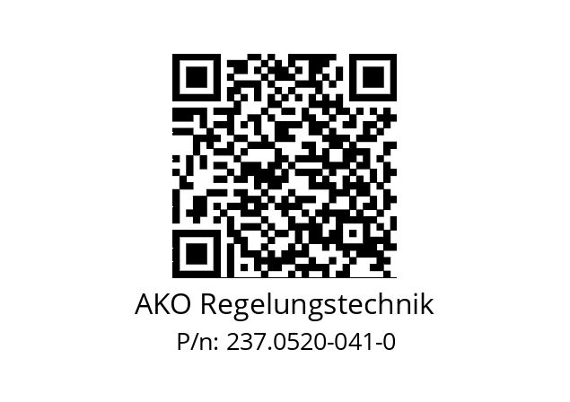   AKO Regelungstechnik 237.0520-041-0