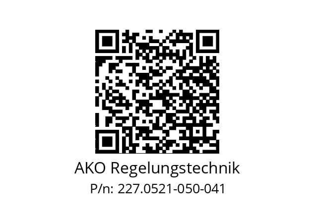   AKO Regelungstechnik 227.0521-050-041