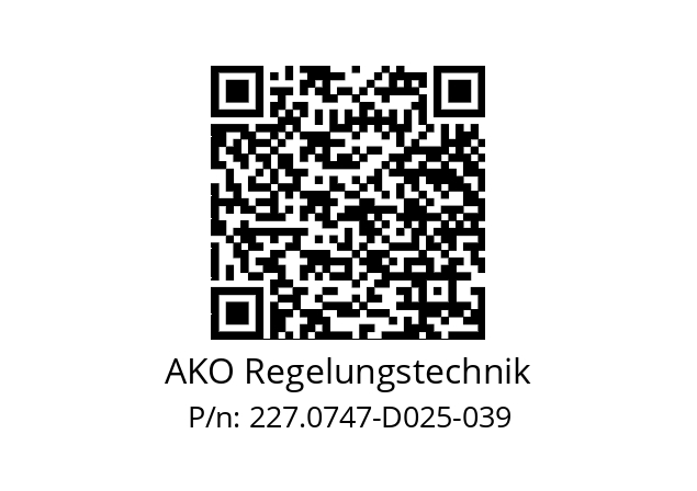   AKO Regelungstechnik 227.0747-D025-039