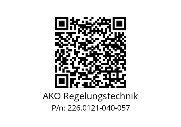   AKO Regelungstechnik 226.0121-040-057