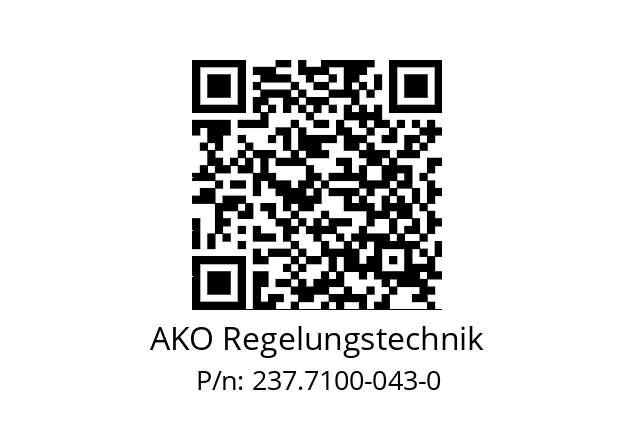   AKO Regelungstechnik 237.7100-043-0