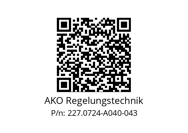   AKO Regelungstechnik 227.0724-A040-043