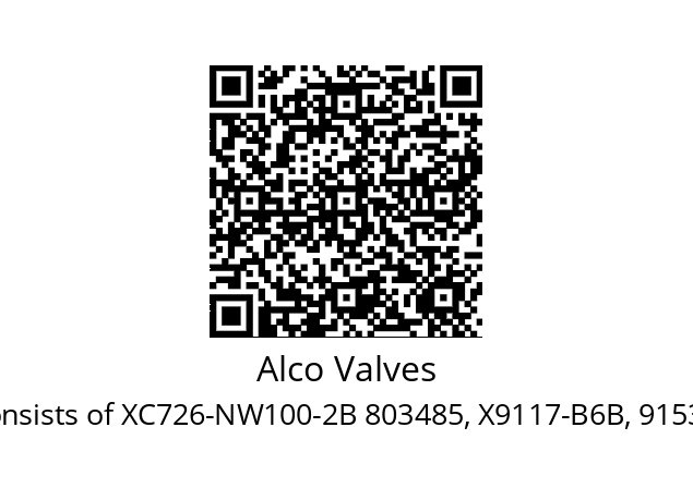   Alco Valves TERE 21 NW 100 consists of XC726-NW100-2B 803485, X9117-B6B, 9153-MM 22x22mm 803245