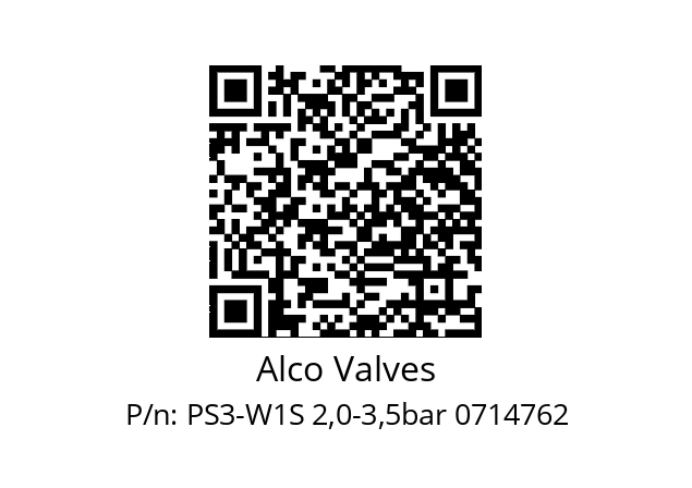   Alco Valves PS3-W1S 2,0-3,5bar 0714762