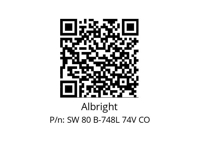   Albright SW 80 B-748L 74V CO