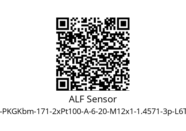   ALF Sensor TOP-PKGKbm-171-2хPt100-A-6-20-M12х1-1.4571-3p-L6TT-4000-Z