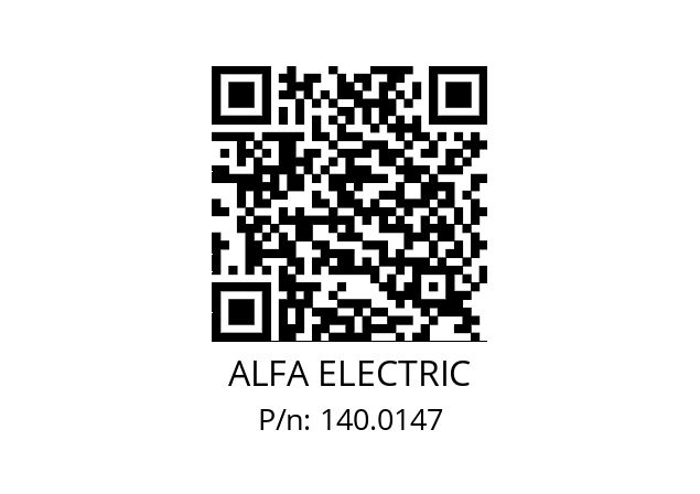   ALFA ELECTRIC 140.0147