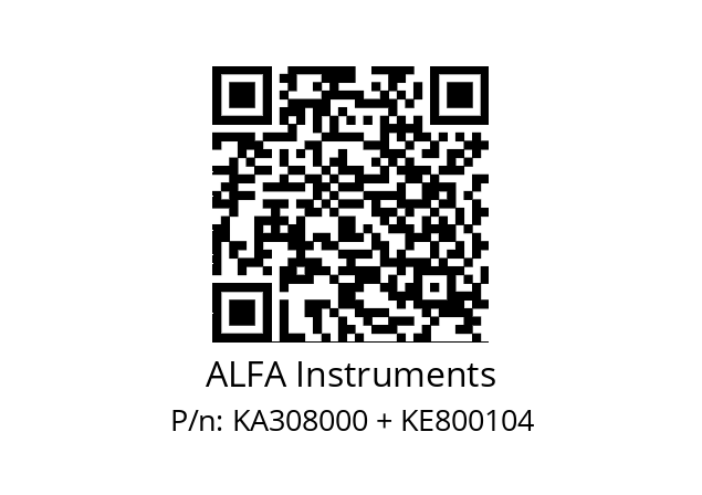   ALFA Instruments KA308000 + KE800104