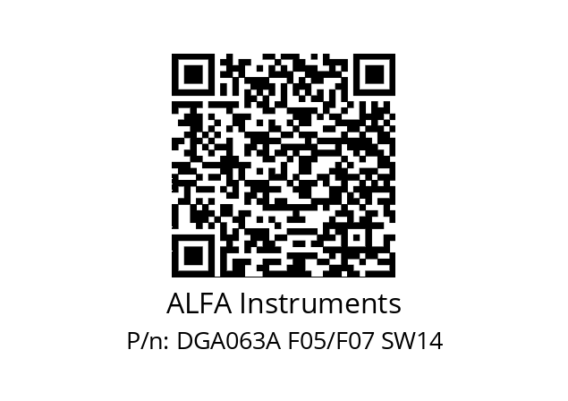   ALFA Instruments DGA063A F05/F07 SW14