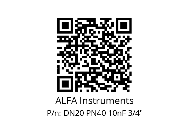   ALFA Instruments DN20 PN40 10nF 3/4"