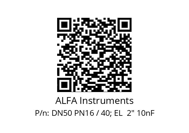   ALFA Instruments DN50 PN16 / 40; EL  2" 10nF