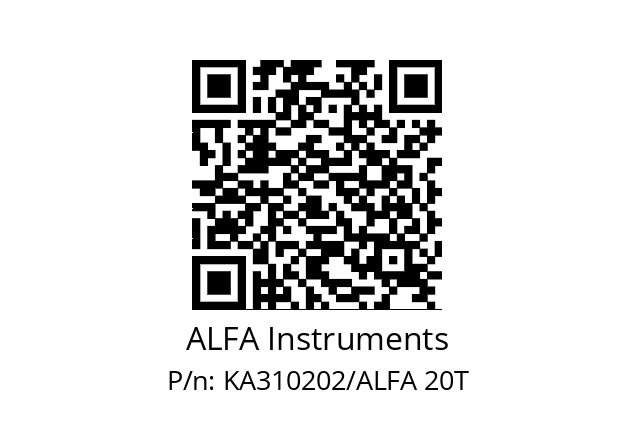   ALFA Instruments KA310202/ALFA 20T