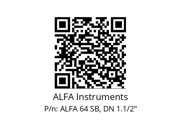   ALFA Instruments ALFA 64 SB, DN 1.1/2"