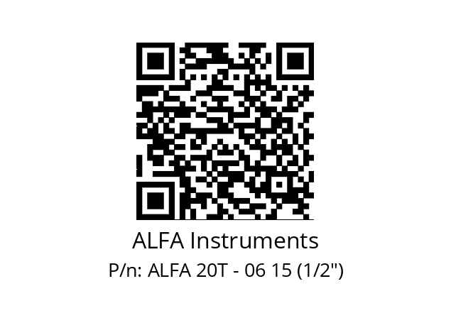   ALFA Instruments ALFA 20T - 06 15 (1/2")