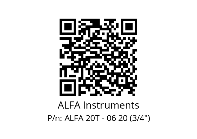   ALFA Instruments ALFA 20T - 06 20 (3/4")