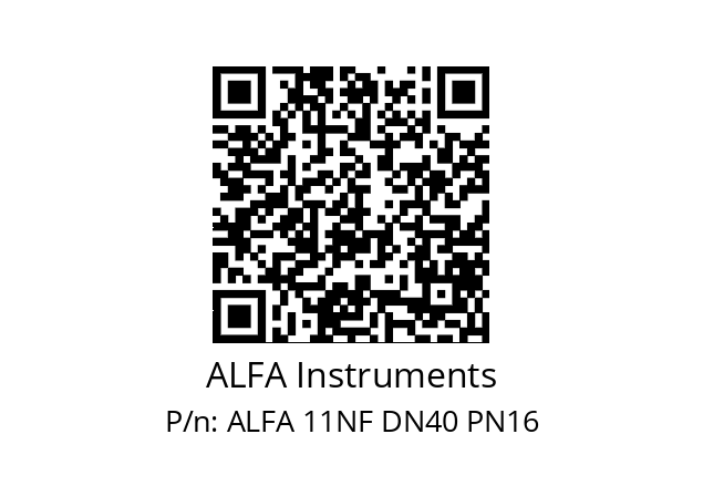   ALFA Instruments ALFA 11NF DN40 PN16