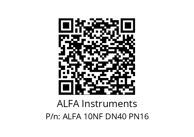   ALFA Instruments ALFA 10NF DN40 PN16