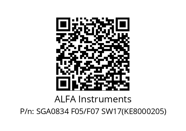   ALFA Instruments SGA0834 F05/F07 SW17(KE8000205)