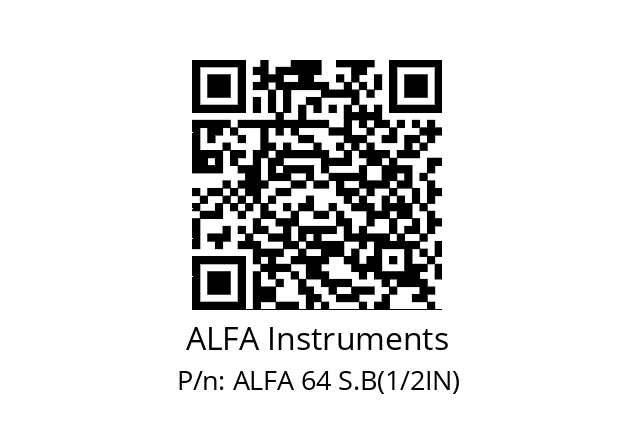   ALFA Instruments ALFA 64 S.B(1/2IN)