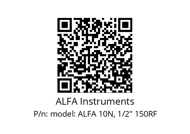   ALFA Instruments model: ALFA 10N, 1/2" 150RF