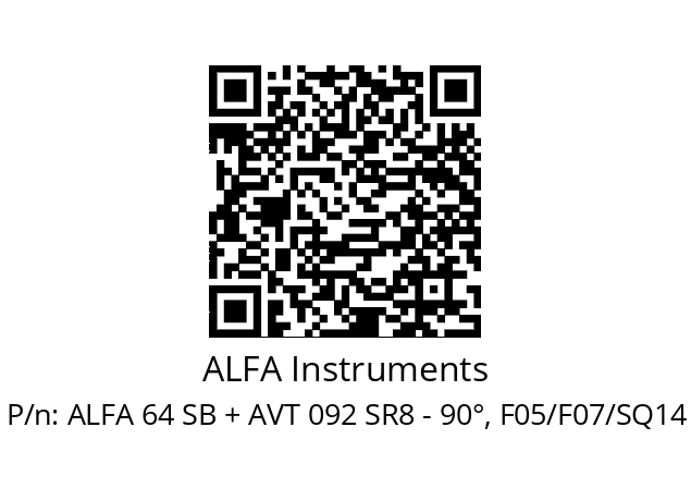   ALFA Instruments ALFA 64 SB + AVT 092 SR8 - 90°, F05/F07/SQ14