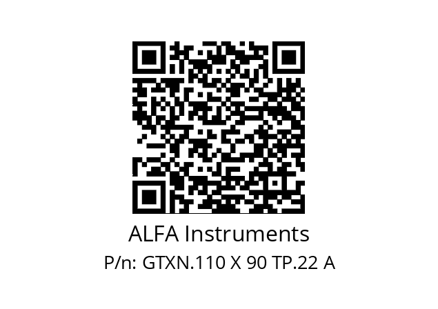   ALFA Instruments GTXN.110 X 90 TP.22 A