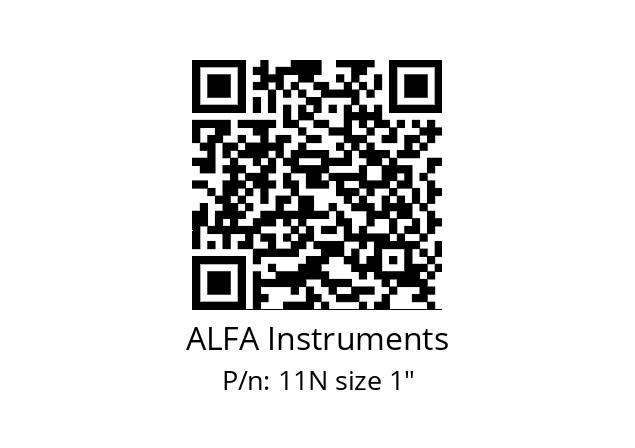   ALFA Instruments 11N size 1"