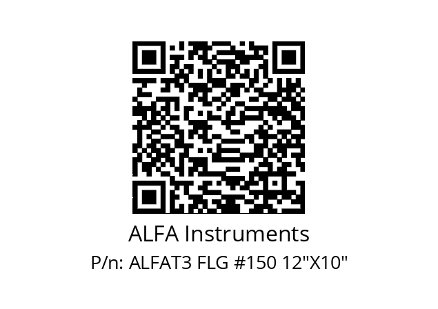   ALFA Instruments ALFAT3 FLG #150 12"X10"