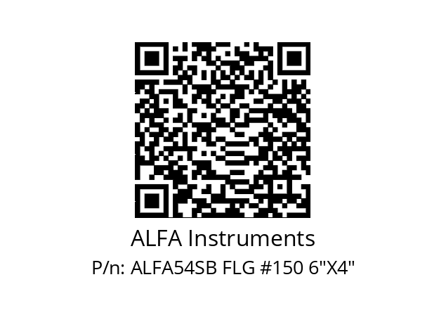   ALFA Instruments ALFA54SB FLG #150 6"X4"