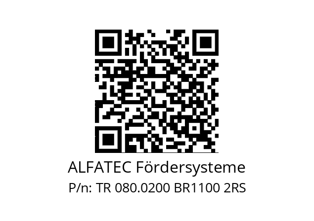   ALFATEC Fördersysteme TR 080.0200 BR1100 2RS